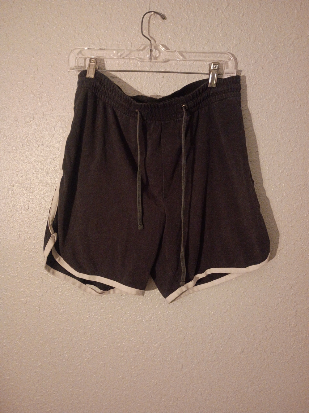 James Perse Black Athletic Shorts with White Trim